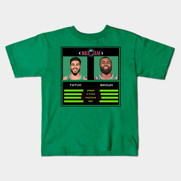 Tatum & Brown - NBA Jam Edition Kids T-Shirt by M.I.M.P.